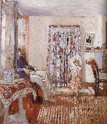 Edouard Vuillard The LuSaiEr sitting by the window oil painting on canvas